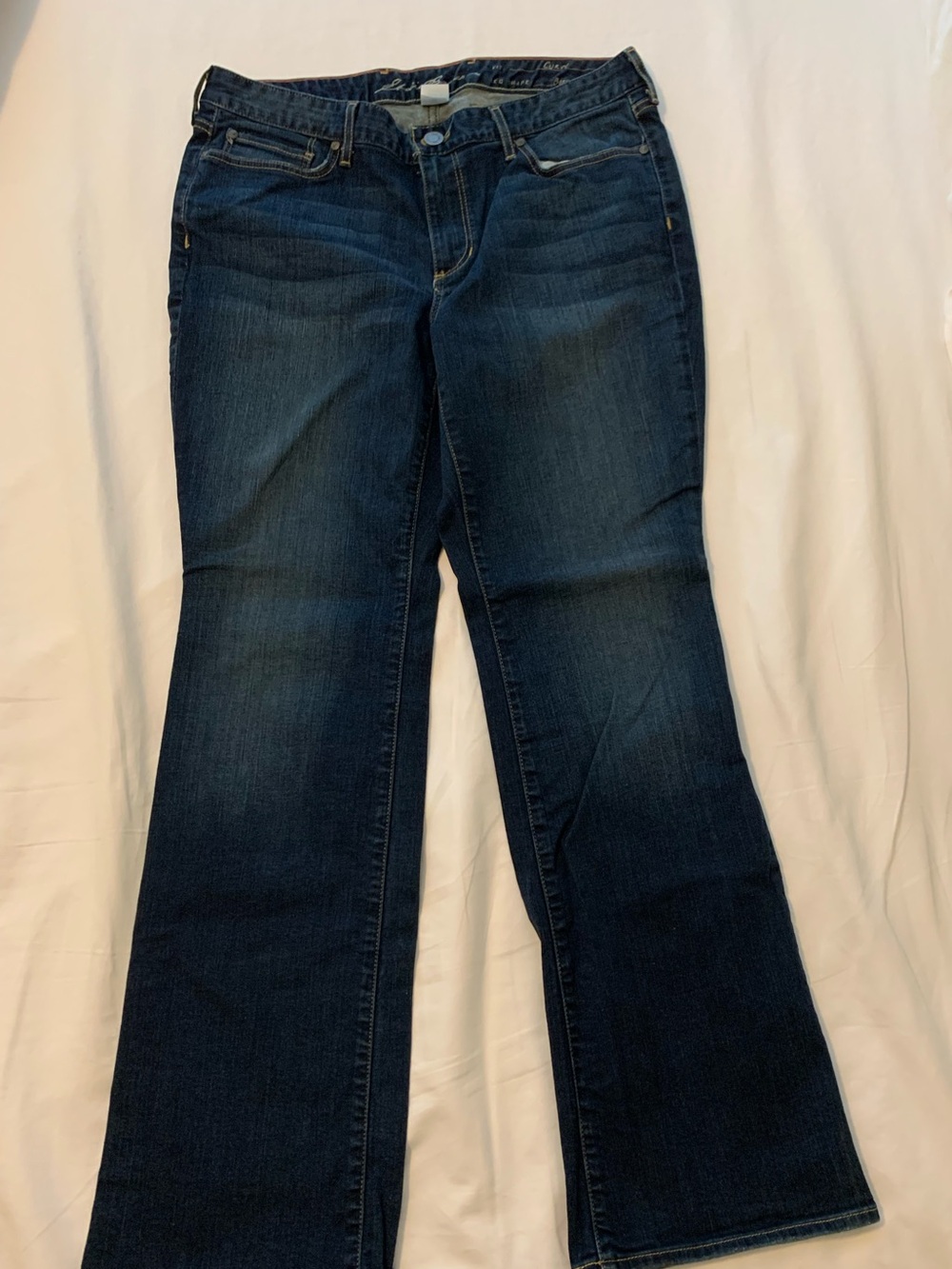 Women’s Dark Wash Bootcut Jeans - Navy Blue. Eddie Bauer Brand
